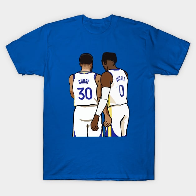 Steph Curry x D'angelo Russell - Golden State Warriors T-Shirt by xavierjfong